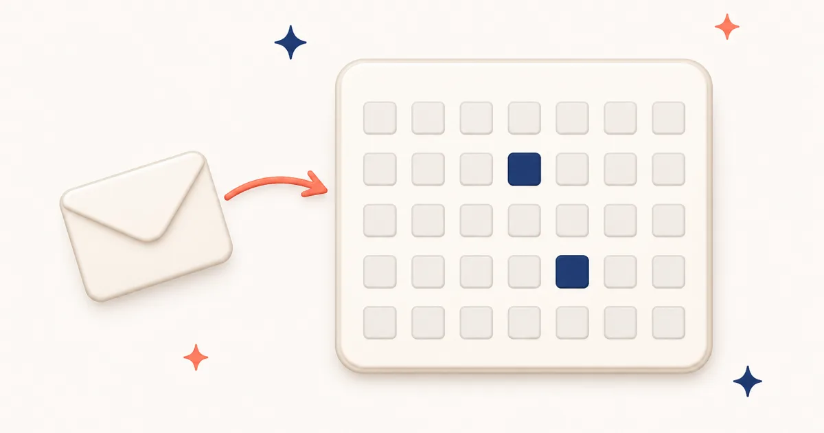 A calendar grid where nearly every day is greyed out and only two days are marked as active work.