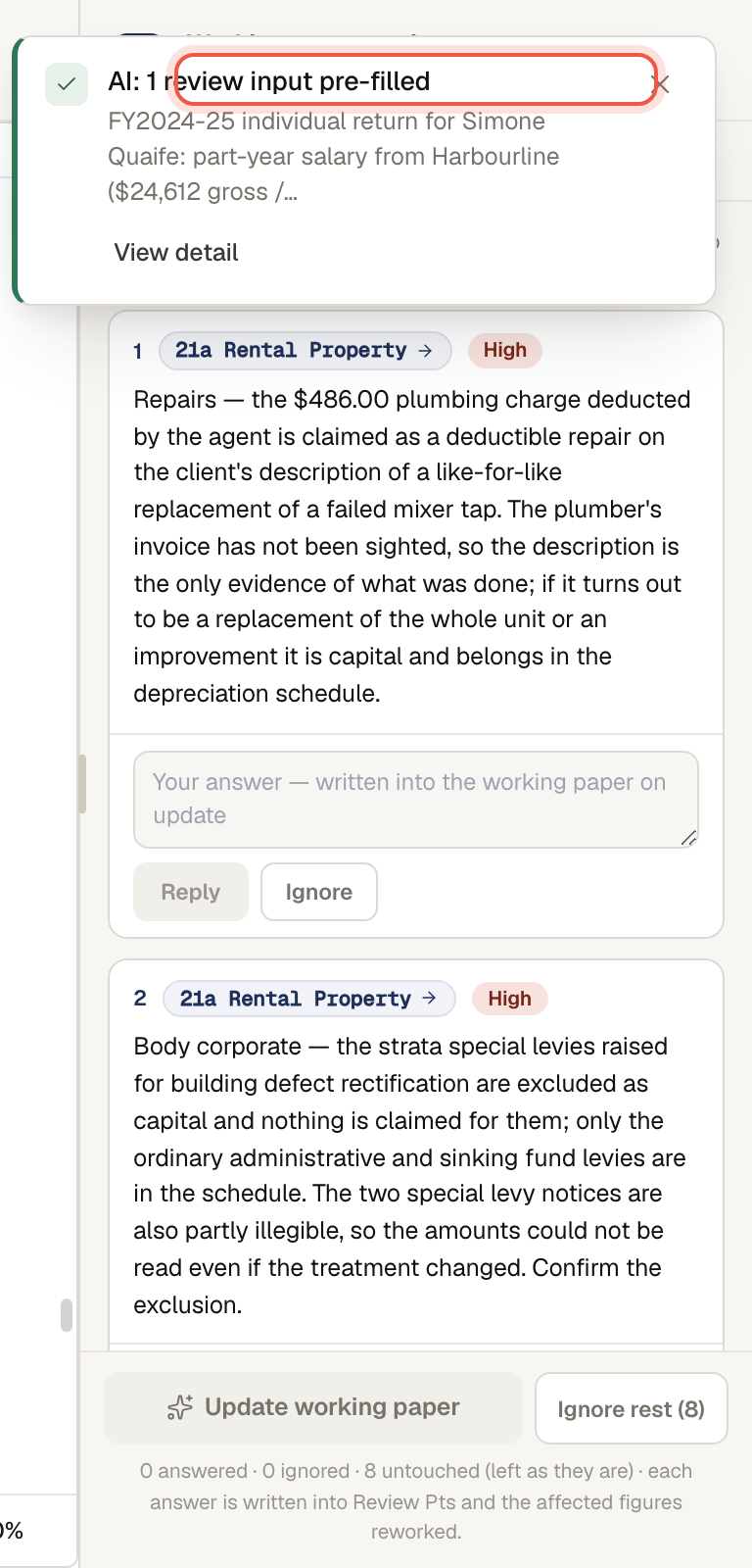 The panel that explains how the working paper was built and takes questions about it.